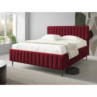 Dvojlůžková postel s úložným prostorem 140x200 ONANCOK 2 - červená