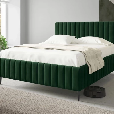 Dvojlůžková postel s úložným prostorem 140x200 ONANCOK 2 - zelená