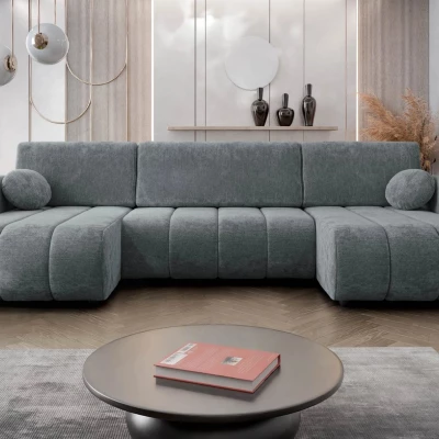 Rozkládací sedačka do tvaru U LEESBURG - tmavá šedá 2