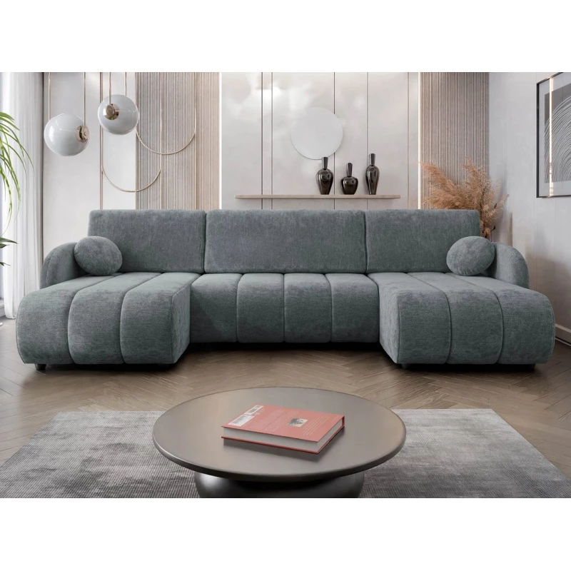 Rozkládací sedačka do tvaru U LEESBURG - tmavá šedá 2