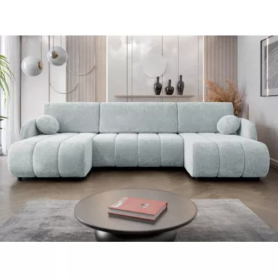 Rozkládací sedačka do tvaru U LEESBURG - světlá šedá 2