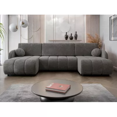 Rozkládací sedačka do tvaru U LEESBURG - tmavá šedá 1