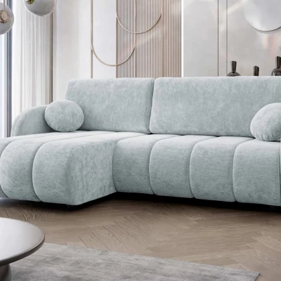 Rozkládací sedačka s úložným prostorem LEESBURG - světlá šedá 2