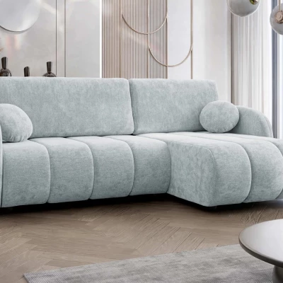 Rozkládací sedačka s úložným prostorem LEESBURG - světlá šedá 2