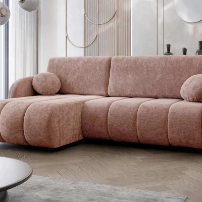 Rozkládací sedačka s úložným prostorem LEESBURG - růžová