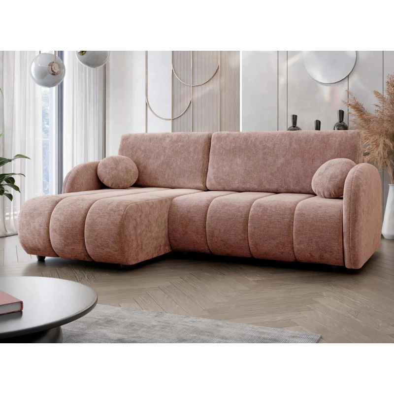 Rozkládací sedačka s úložným prostorem LEESBURG - růžová