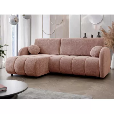 Rozkládací sedačka s úložným prostorem LEESBURG - růžová