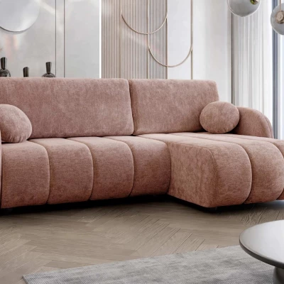 Rozkládací sedačka s úložným prostorem LEESBURG - růžová