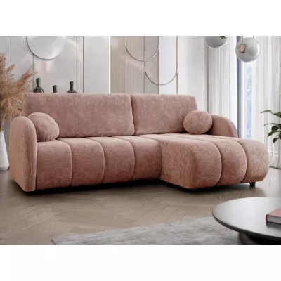 Rozkládací sedačka s úložným prostorem LEESBURG - růžová