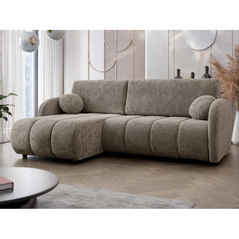 Rozkládací sedačka s úložným prostorem LEESBURG - hnědá