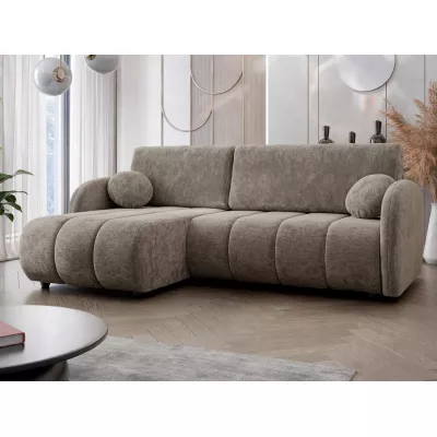 Rozkládací sedačka s úložným prostorem LEESBURG - hnědá