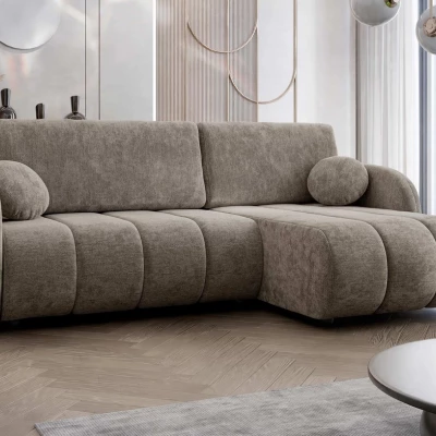 Rozkládací sedačka s úložným prostorem LEESBURG - hnědá