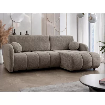 Rozkládací sedačka s úložným prostorem LEESBURG - hnědá