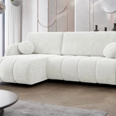 Rozkládací sedačka s úložným prostorem LEESBURG - krémová