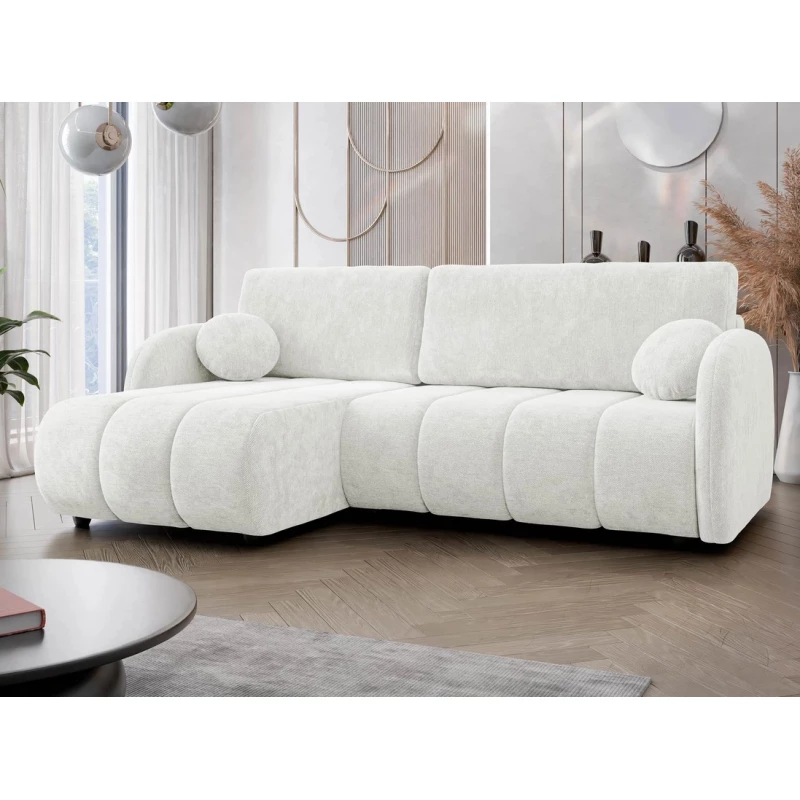 Rozkládací sedačka s úložným prostorem LEESBURG - krémová