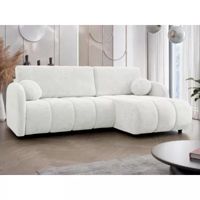 Rozkládací sedačka s úložným prostorem LEESBURG - krémová