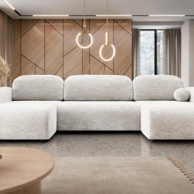 Rozkládací sedačka do tvaru U LACROSSE - světlá šedá 1