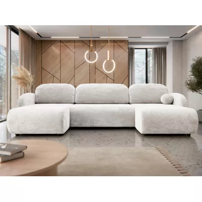 Rozkládací sedačka do tvaru U LACROSSE - světlá šedá 1