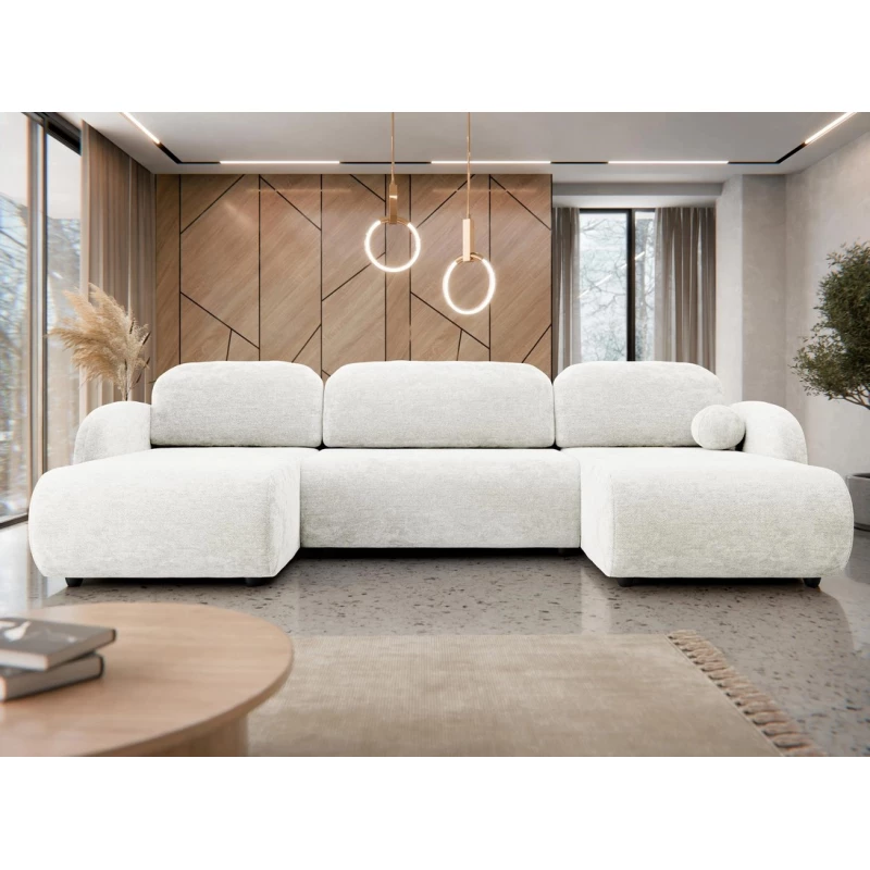 Rozkládací sedačka do tvaru U LACROSSE - krémová