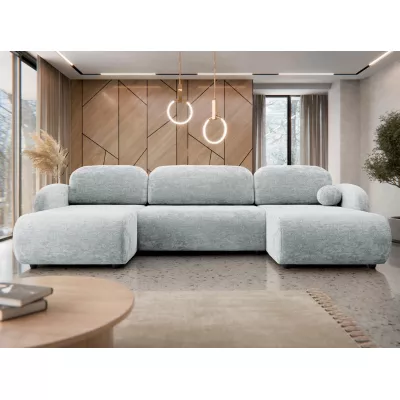 Rozkládací sedačka do tvaru U LACROSSE - světlá šedá 2