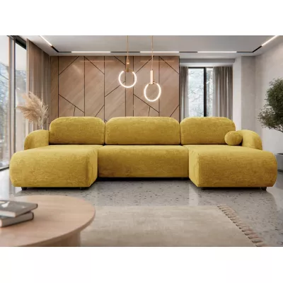 Rozkládací sedačka do tvaru U LACROSSE - hořčicová