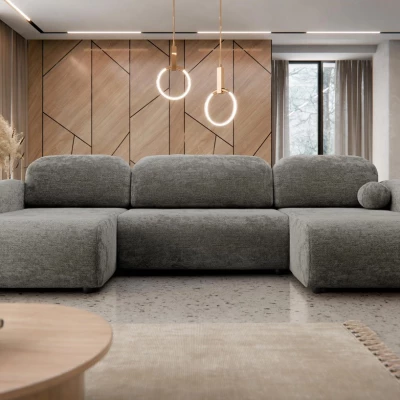 Rozkládací sedačka do tvaru U LACROSSE - tmavá šedá 1