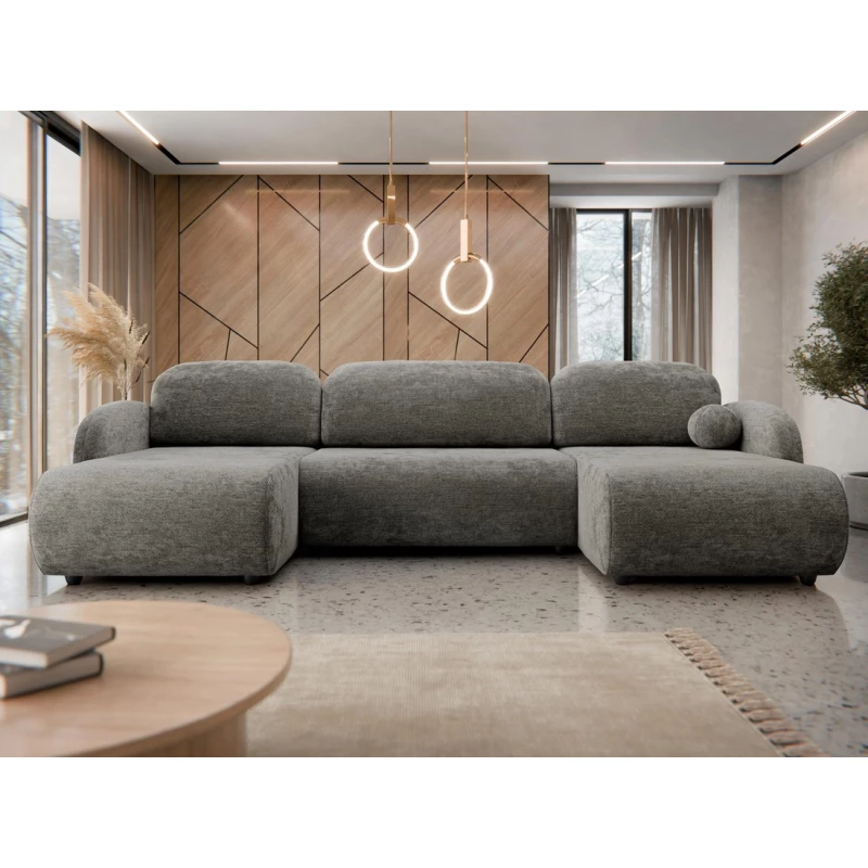 Rozkládací sedačka do tvaru U LACROSSE - tmavá šedá 1