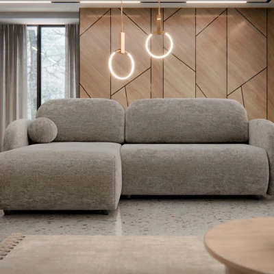 Rohová sedací souprava LACROSSE - hnědá