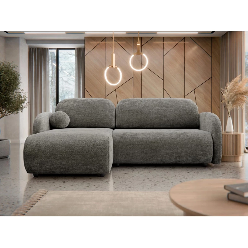 Rohová sedací souprava LACROSSE - tmavá šedá 1