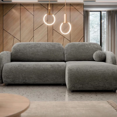 Rohová sedací souprava LACROSSE - tmavá šedá 1