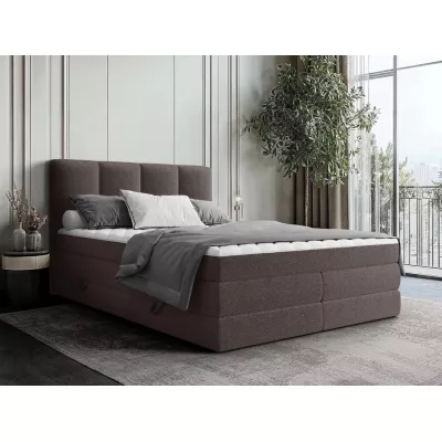 Boxspringová manželská postel 180x200 PULASKI - čokoládová