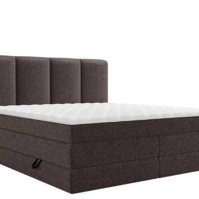 Boxspringová manželská postel 140x200 PULASKI - čokoládová