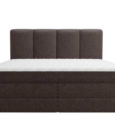 Boxspringová manželská postel 180x200 PULASKI - čokoládová