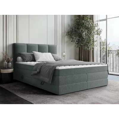 Boxspringová manželská postel 160x200 PULASKI - tmavá šedá