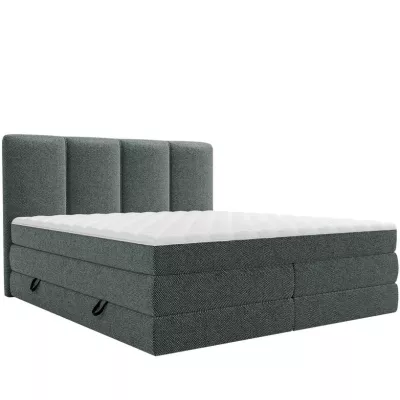 Boxspringová manželská postel 160x200 PULASKI - tmavá šedá