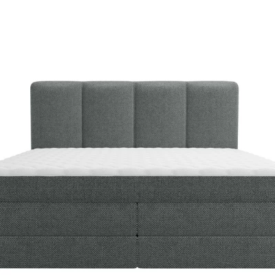 Boxspringová manželská postel 180x200 PULASKI - tmavá šedá