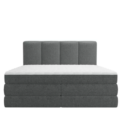 Boxspringová manželská postel 180x200 PULASKI - tmavá šedá