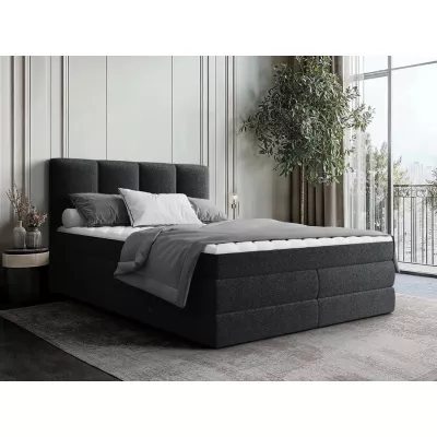 Boxspringová manželská postel 160x200 PULASKI - černá