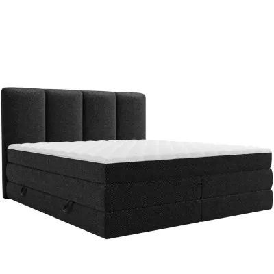 Boxspringová manželská postel 180x200 PULASKI - černá