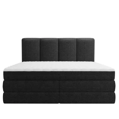 Boxspringová manželská postel 180x200 PULASKI - černá