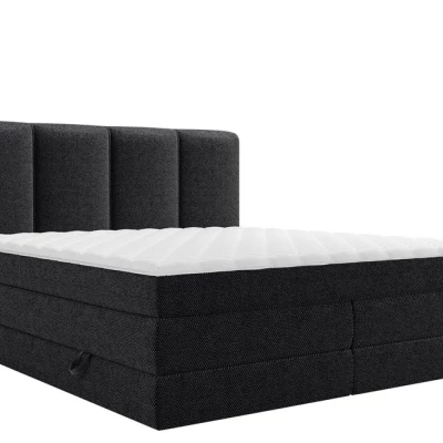 Boxspringová manželská postel 140x200 PULASKI - černá