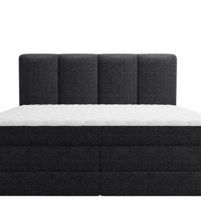 Boxspringová manželská postel 140x200 PULASKI - černá