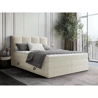 Boxspringová manželská postel 180x200 PULASKI - béžová