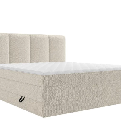 Boxspringová manželská postel 140x200 PULASKI - béžová