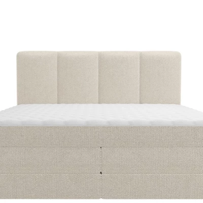 Boxspringová manželská postel 160x200 PULASKI - béžová