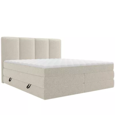 Boxspringová manželská postel 180x200 PULASKI - béžová