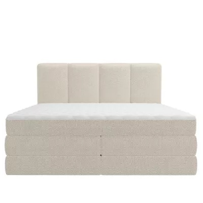 Boxspringová manželská postel 180x200 PULASKI - béžová
