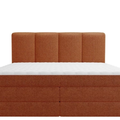 Boxspringová manželská postel 180x200 PULASKI - cihlová červená