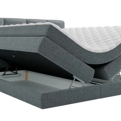 Boxspringová manželská postel 180x200 PULASKI - čokoládová