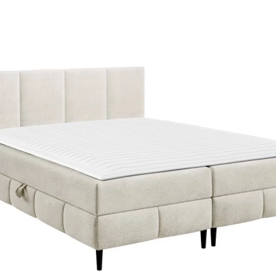 Hotelová manželská postel 180x200 NEWSOMS 2 - ecru + topper ZDARMA